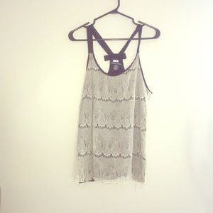 Lace overlay camisole